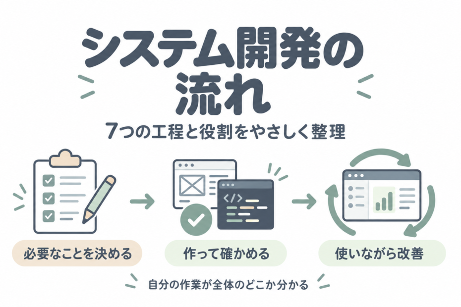 システム開発の流れと7つの工程の役割をやさしく整理